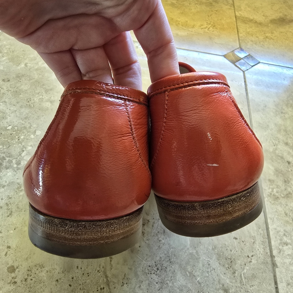 Authentic Gucci 1953 Pumpkin Patent Leather Mens Loafer US9 - Picture 6 of 14